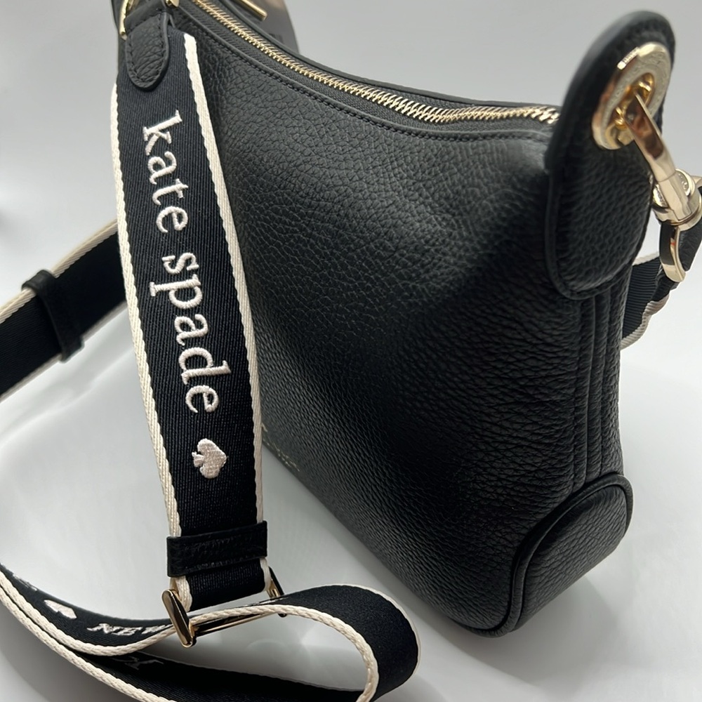 Kate Spade Crossbody Pebble Black Leather Rosie Bag retail $349